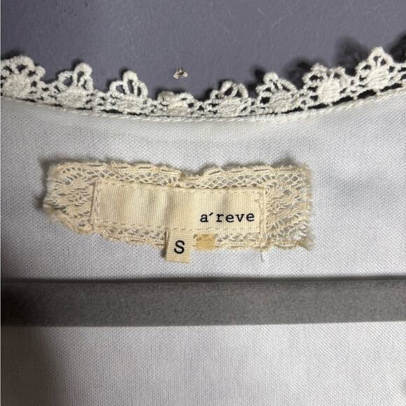 A’Reve White Sleeveless Drop Waist Ruffle Dress Size Small - Picture 4 of 6